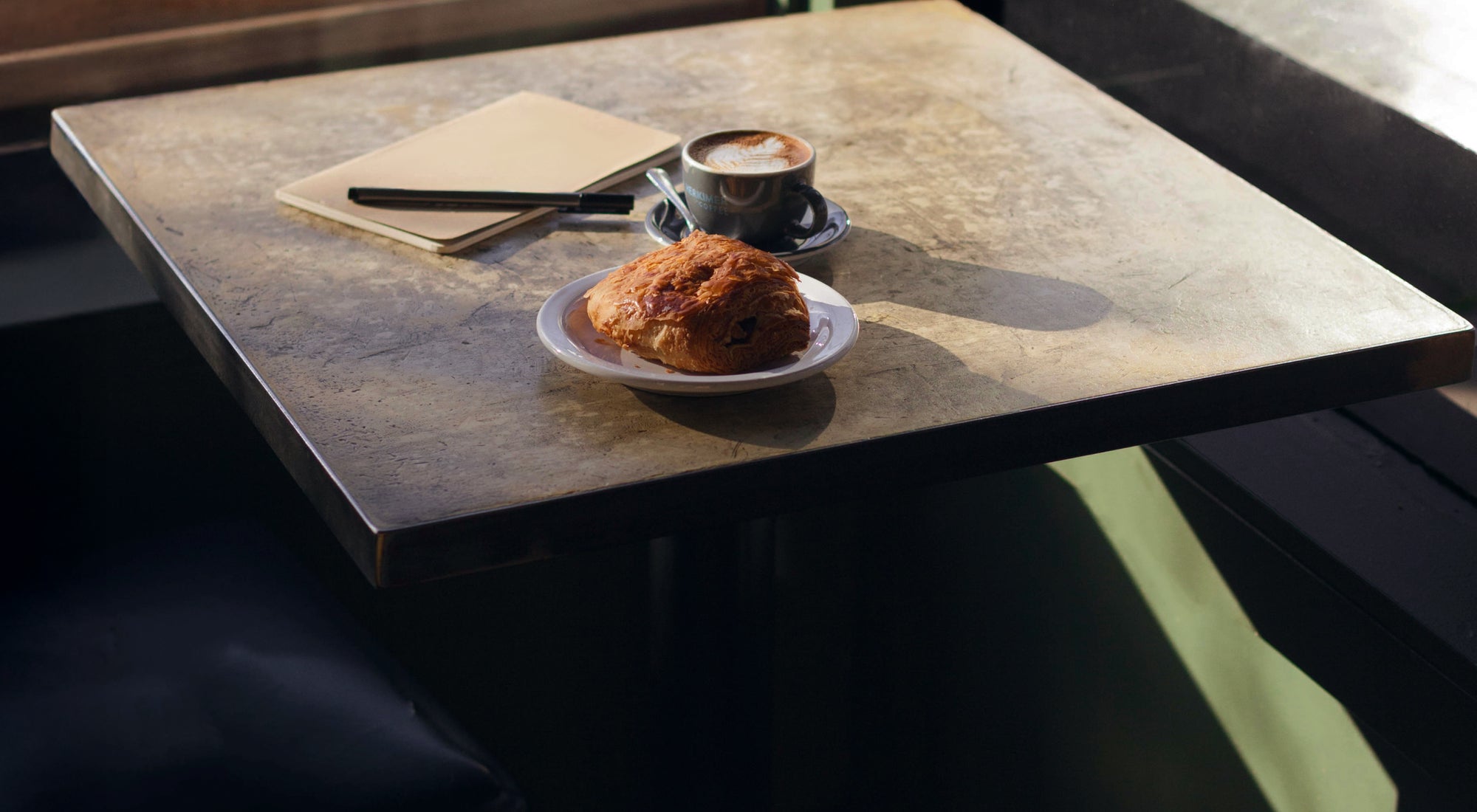 Table with Coffee and Pastry